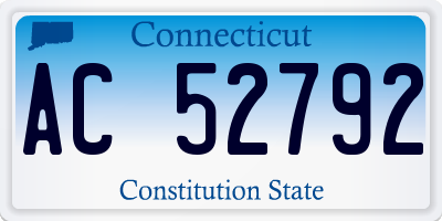 CT license plate AC52792