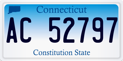 CT license plate AC52797