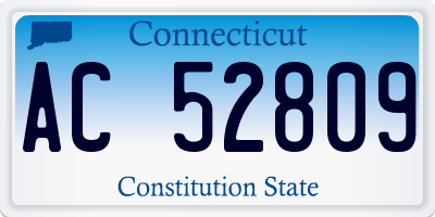 CT license plate AC52809