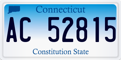CT license plate AC52815