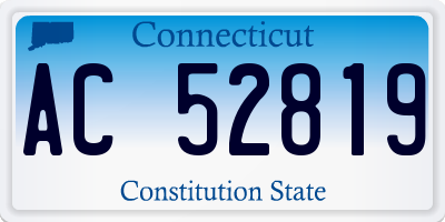 CT license plate AC52819