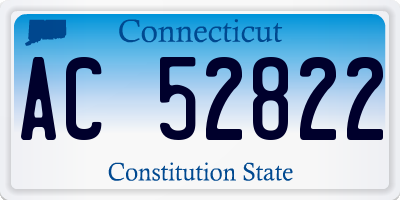 CT license plate AC52822
