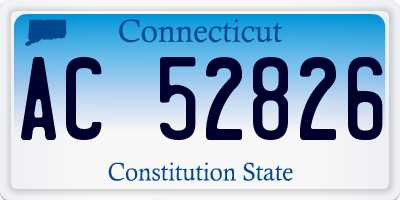 CT license plate AC52826