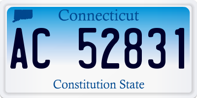 CT license plate AC52831