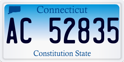 CT license plate AC52835