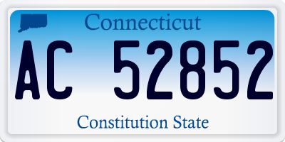 CT license plate AC52852