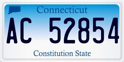 CT license plate AC52854