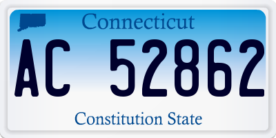 CT license plate AC52862