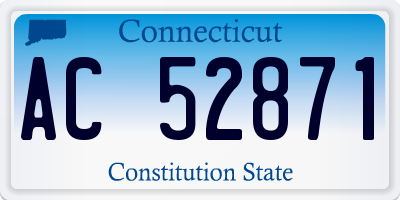 CT license plate AC52871