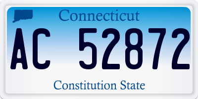 CT license plate AC52872