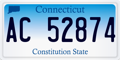 CT license plate AC52874