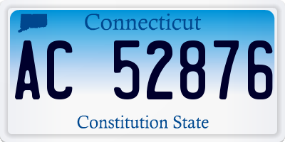 CT license plate AC52876