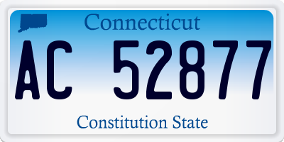 CT license plate AC52877