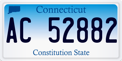 CT license plate AC52882