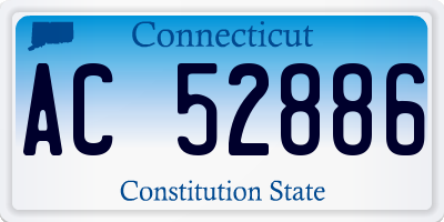 CT license plate AC52886