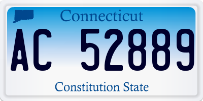 CT license plate AC52889