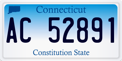 CT license plate AC52891