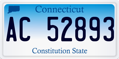 CT license plate AC52893