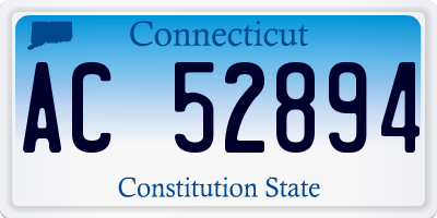 CT license plate AC52894
