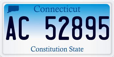 CT license plate AC52895