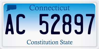 CT license plate AC52897