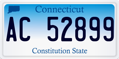 CT license plate AC52899