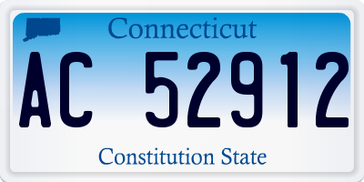 CT license plate AC52912