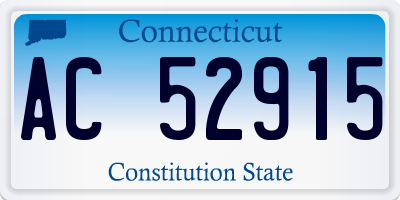 CT license plate AC52915