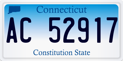 CT license plate AC52917