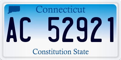 CT license plate AC52921