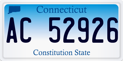 CT license plate AC52926