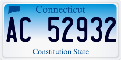 CT license plate AC52932