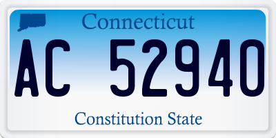 CT license plate AC52940