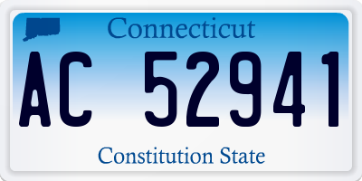 CT license plate AC52941