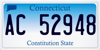 CT license plate AC52948