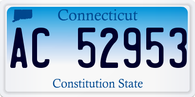 CT license plate AC52953