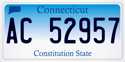 CT license plate AC52957