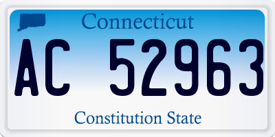 CT license plate AC52963