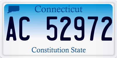 CT license plate AC52972