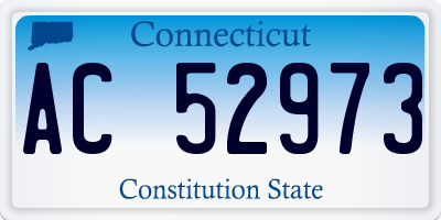 CT license plate AC52973