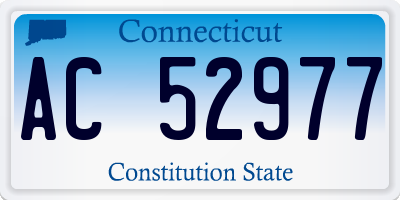 CT license plate AC52977