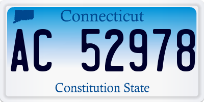 CT license plate AC52978