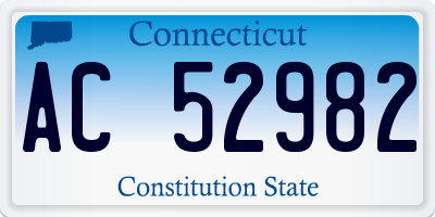 CT license plate AC52982