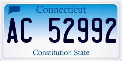 CT license plate AC52992