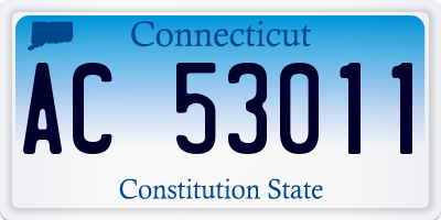 CT license plate AC53011