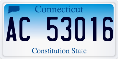 CT license plate AC53016
