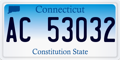 CT license plate AC53032