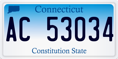CT license plate AC53034