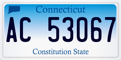 CT license plate AC53067