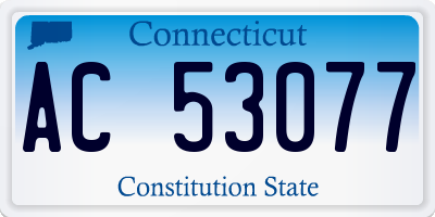 CT license plate AC53077
